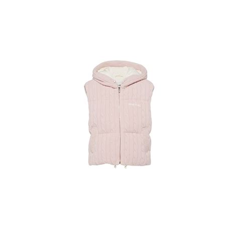 miu miu cashmere down vest|Pink Padded Cashmere Wool Down Vest .